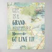 Letterpress USAの地図 ポスター (正面)