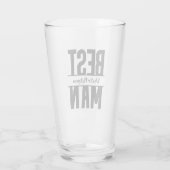 Lettersはっきりした花婿介添人が彼の名前を追加 タンブラーグラス (裏面)