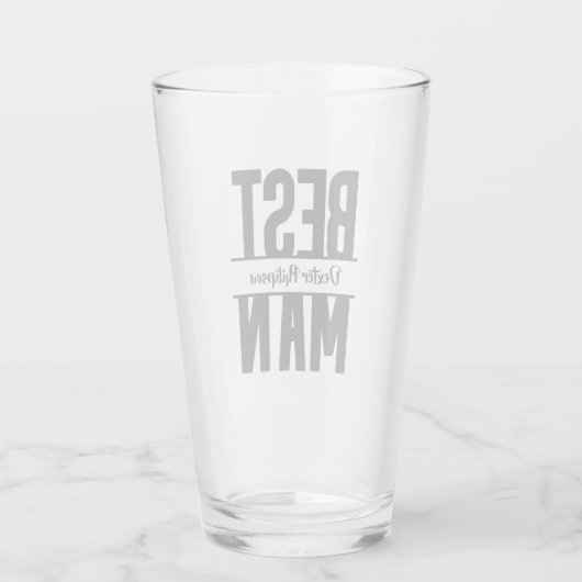 Lettersはっきりした花婿介添人が彼の名前を追加 タンブラーグラス (裏面)