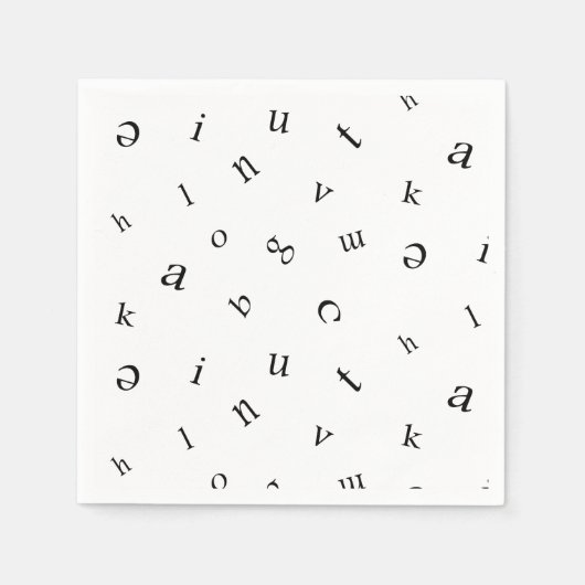 Letters. スタンダードカクテルナプキン (正面)