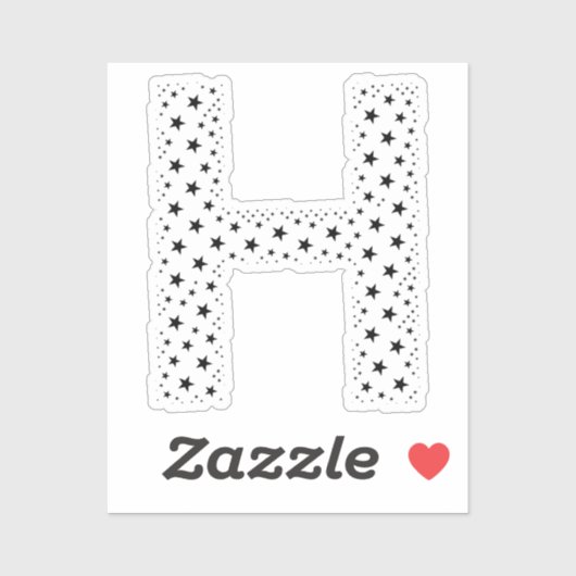 LETTERS MADE OF BLACK STARS シール (シート)