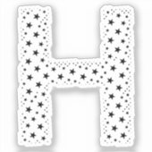 LETTERS MADE OF BLACK STARS シール (正面)