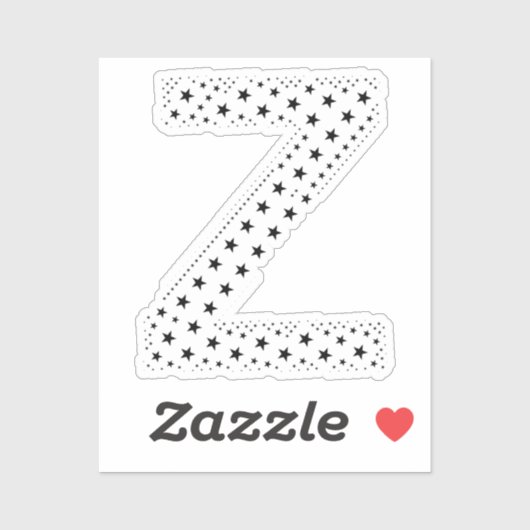 LETTERS MADE OF BLACK STARS シール (シート)