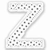 LETTERS MADE OF BLACK STARS シール (正面)