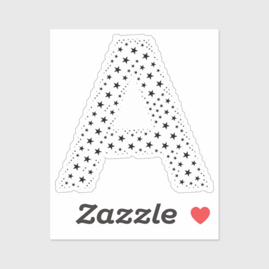 LETTERS MADE OF BLACK STARS シール (シート)