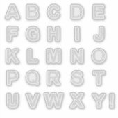 LETTERS MADE OF BLACK STARS シール (正面)