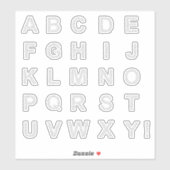 LETTERS MADE OF BLACK STARS シール (シート)