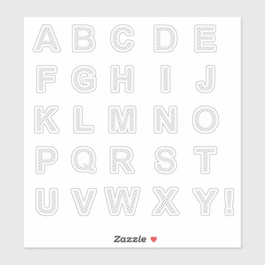 LETTERS MADE OF BLACK STARS シール (シート)