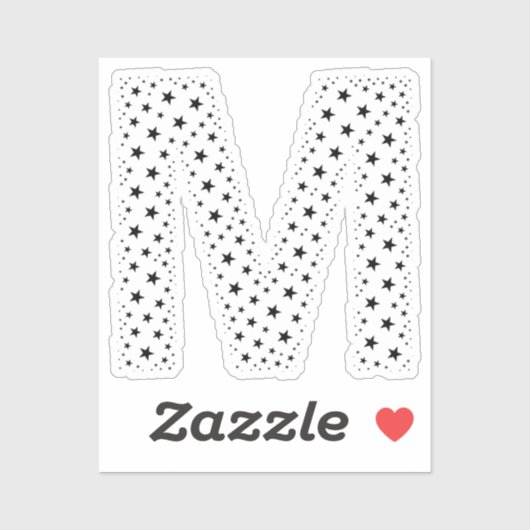 LETTERS MADE OF BLACK STARS シール (シート)