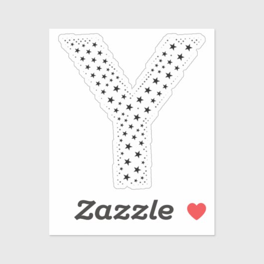 LETTERS MADE OF BLACK STARS シール (シート)