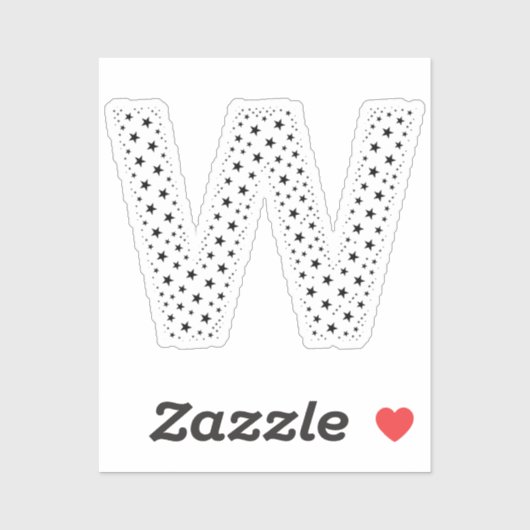 LETTERS MADE OF BLACK STARS シール (シート)