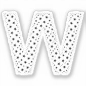 LETTERS MADE OF BLACK STARS シール (正面)