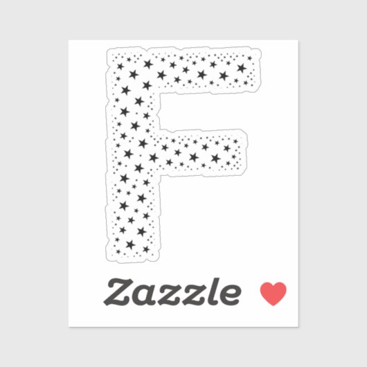 LETTERS MADE OF BLACK STARS シール (シート)