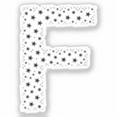 LETTERS MADE OF BLACK STARS シール (正面)