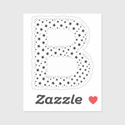 LETTERS MADE OF BLACK STARS シール (シート)
