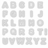 LETTERS MADE OF BLACK STARS シール (正面)