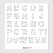 LETTERS MADE OF BLACK STARS シール (シート)