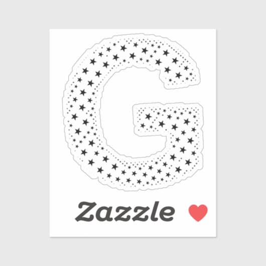 LETTERS MADE OF BLACK STARS シール (シート)