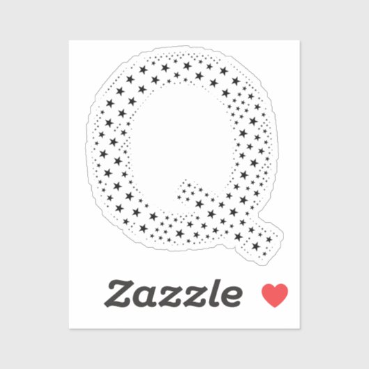 LETTERS MADE OF BLACK STARS シール (シート)