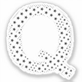 LETTERS MADE OF BLACK STARS シール (正面)