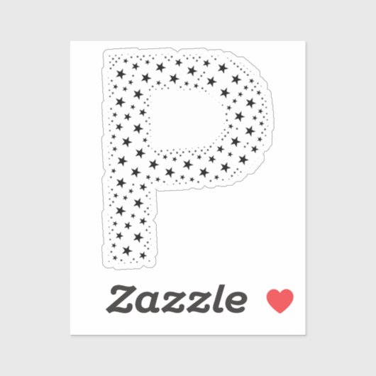 LETTERS MADE OF BLACK STARS シール (シート)