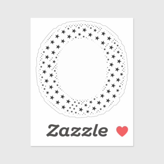 LETTERS MADE OF BLACK STARS シール (シート)