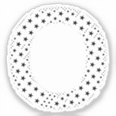 LETTERS MADE OF BLACK STARS シール (正面)