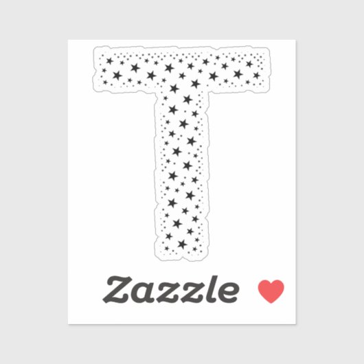 LETTERS MADE OF BLACK STARS シール (シート)