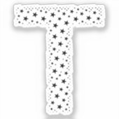 LETTERS MADE OF BLACK STARS シール (正面)