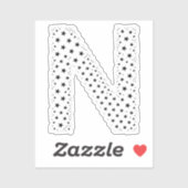 LETTERS MADE OF BLACK STARS シール (シート)