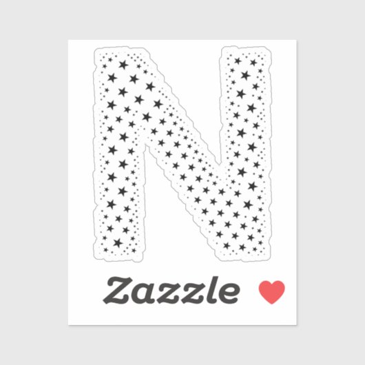 LETTERS MADE OF BLACK STARS シール (シート)