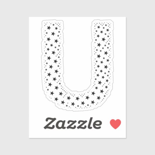 LETTERS MADE OF BLACK STARS シール (シート)