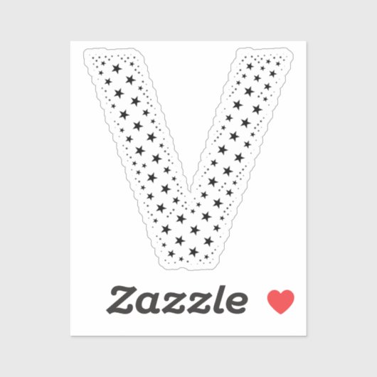 LETTERS MADE OF BLACK STARS シール (シート)