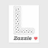 LETTERS MADE OF BLACK STARS シール (シート)