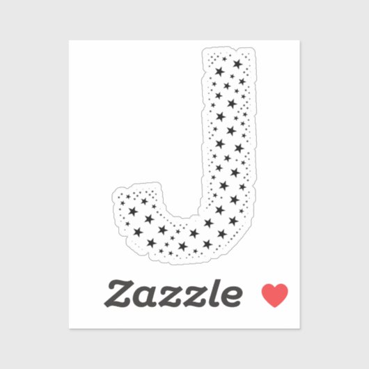 LETTERS MADE OF BLACK STARS シール (シート)