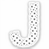 LETTERS MADE OF BLACK STARS シール (正面)