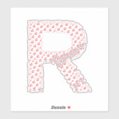 LETTERS MADE UP OF HEARTS シール (シート)