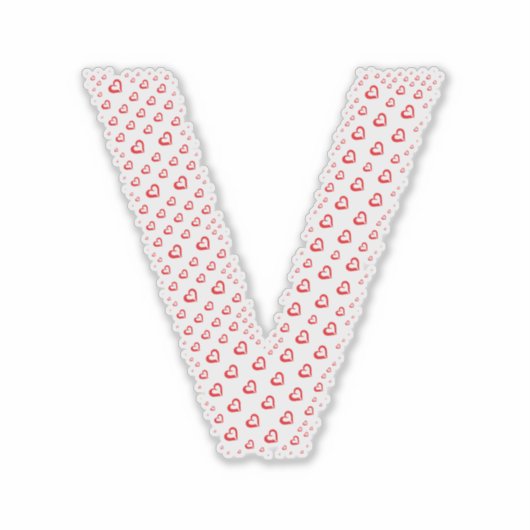 LETTERS MADE UP OF HEARTS シール (正面)