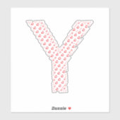 LETTERS MADE UP OF HEARTS シール (シート)