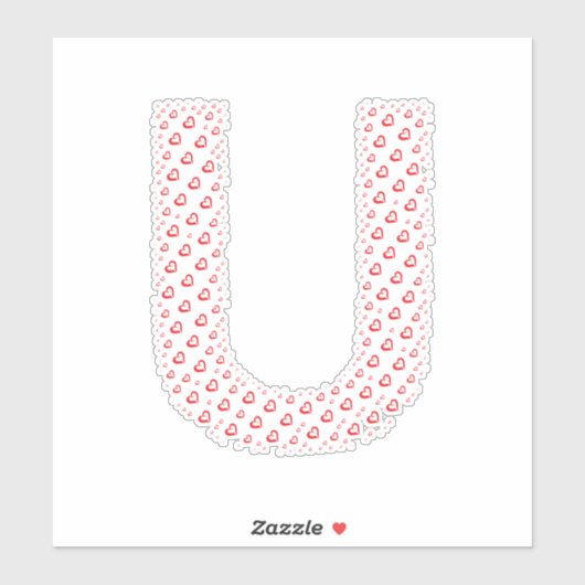 LETTERS MADE UP OF HEARTS シール (シート)