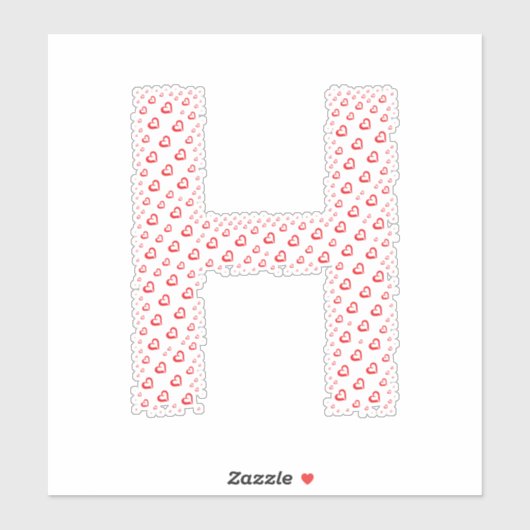 LETTERS MADE UP OF HEARTS シール (シート)