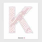 LETTERS MADE UP OF HEARTS シール (シート)