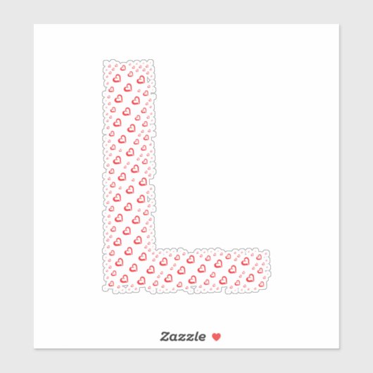 LETTERS MADE UP OF HEARTS シール (シート)