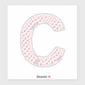 LETTERS MADE UP OF HEARTS シール (シート)