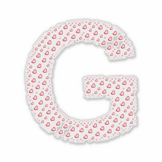 LETTERS MADE UP OF HEARTS シール (正面)