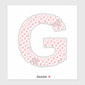 LETTERS MADE UP OF HEARTS シール (シート)