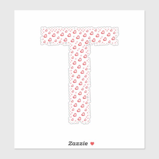 LETTERS MADE UP OF HEARTS シール (シート)