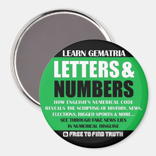 LETTERS & NUMBERS冷蔵庫磁石 マグネット (正面/裏面)