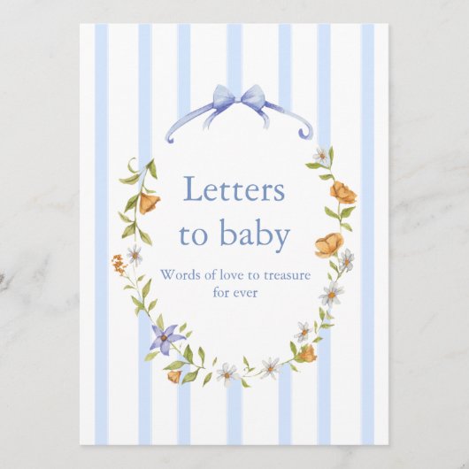 letters to baby アドバイスカード (正面)