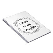 Letters to Daughter Monochrome Notebook Journal ノートブック (右側)